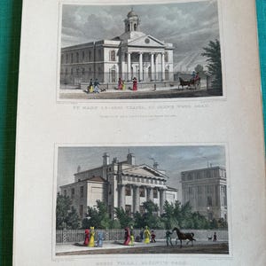 Antique Print, London Architecture, 1829 Steel Plate Engraving by Thomas Hosmer Shepherd (AR-A295)