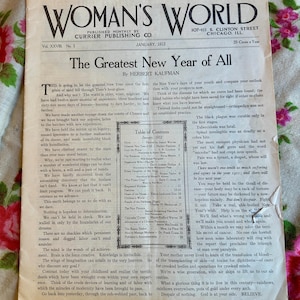 Antique Newspaper, Women's World, January 1912 Chicago, IL (EP-A139)