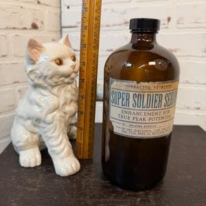 Marvel Super Soldier Serum Bottle Prop | Captain America Project Rebirth Lab Apothecary Bottle | Marvel Fan Decor Cosplay Prop (WN-A100) image 4
