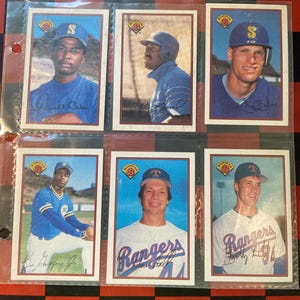 Colección de tarjetas de béisbol Bowman de 1989: Ken Griffey Jr. RC, Nolan Ryan, Cal Ripken, Dwight Smith RC (CO-A030)