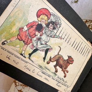 Album na pocztówki R.F. Outcault, rysownik z lat 1900., natychmiastowa kolekcja ponad 70 kart, Buster Brown (EP-A005)