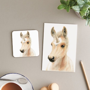 Carte licorne Uni-Foal + ensemble cadeau coaster