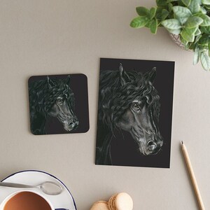 Carte friesian + ensemble cadeau coaster