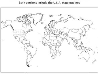 etsy sales map world map 50x70 cm and 30x20 inches coloring etsy