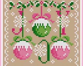 Holiday Joy Christmas Cross Stitch PDF chart