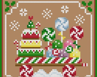 Gingerbread Christmas Cross Stitch PDF chart