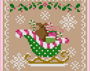 Holiday Delivery Christmas Cross Stitch PDF chart