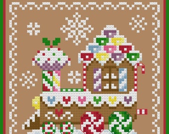 Gingerbread Christmas Cross Stitch PDF chart