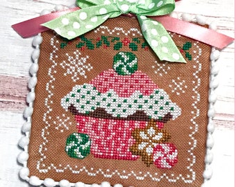 Holiday Cupcake Christmas Cross Stitch PDF chart