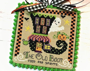 BOOville Pub Halloween Cross Stitch PDF chart