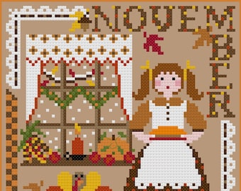 Miss November 2019 Calendar Girls Series Cross Stitch PDF chart