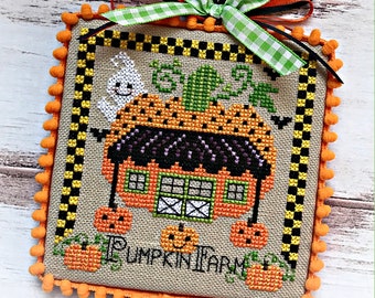 BOOville Pumpkin Farm Halloween Cross Stitch PDF chart