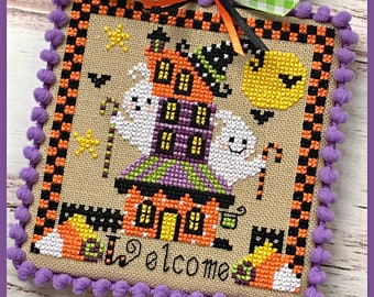 BOOville Inn Halloween Cross Stitch PDF chart