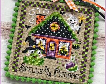 BOOville Magic Shop Halloween Cross Stitch PDF chart