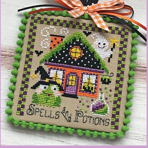 BOOville Magic Shop Halloween Cross Stitch PDF chart
