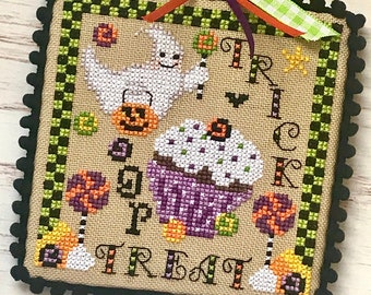 BOOville Trick or Treat Halloween Cross Stitch PDF chart