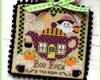 BOOville Tea Room Halloween Cross Stitch PDF chart