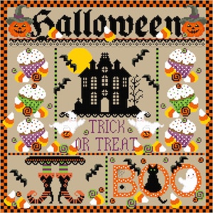 Halloween Sampler Cross Stitch E-Chart