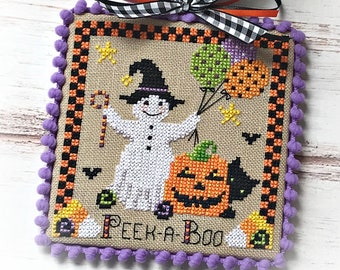 BOOville Peek-a-Boo Halloween Cross Stitch PDF chart