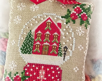 Snow Place Like Home Christmas Ornament PDF Digital Cross Stitch Pattern
