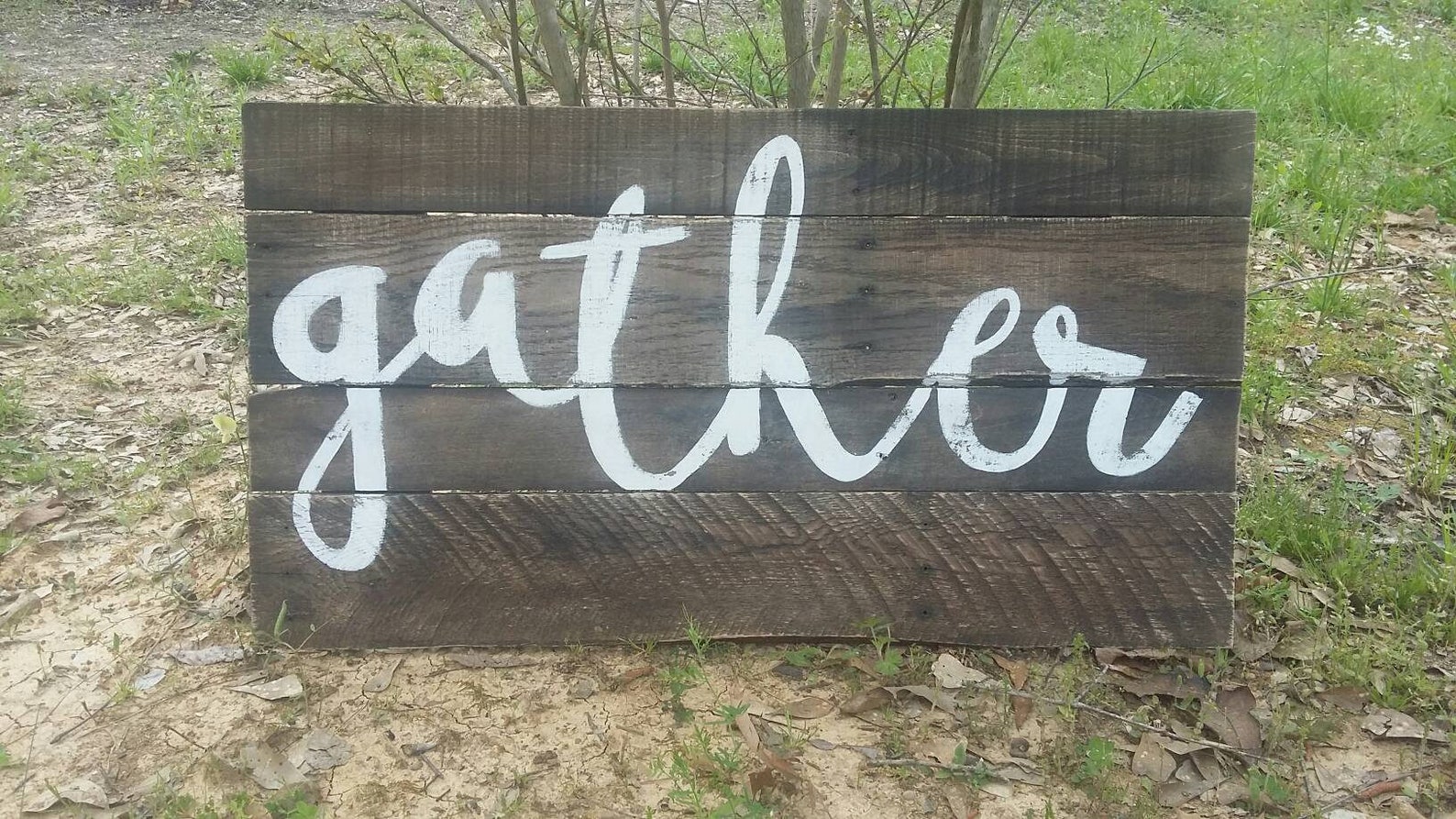 GATHER Sign rustic gather wood sign large GATHER pallet Etsy