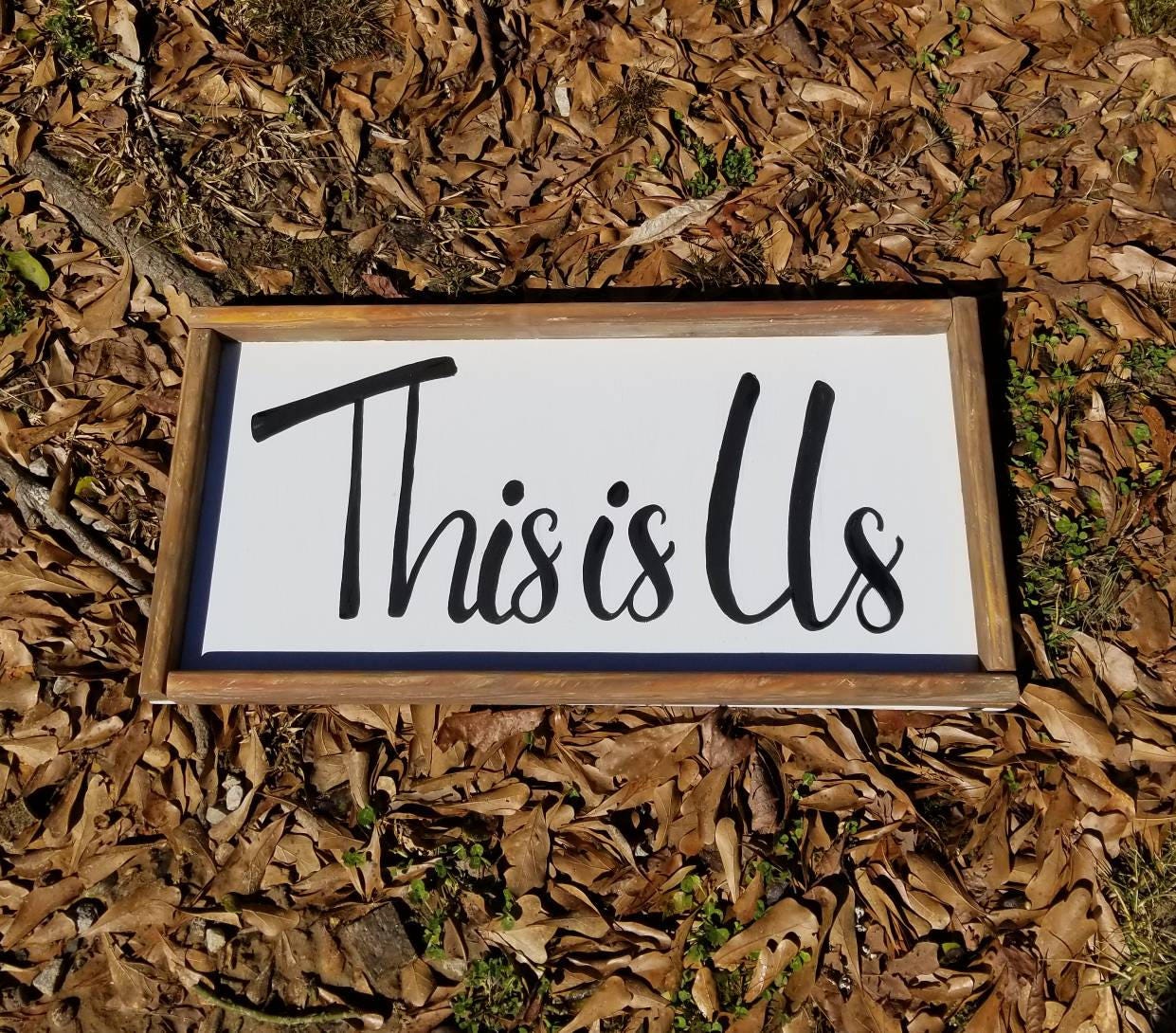 This Is Us sign farmhouse sign this is us rustic home decor Etsy