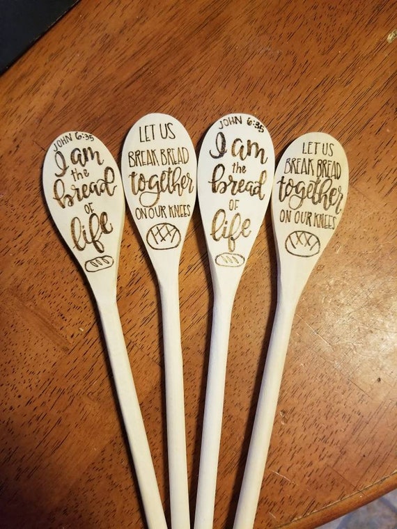 Christian Wood Burned Spoons Gifts For Her Stocking Etsy