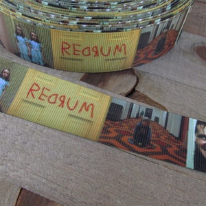 Ruban gros-grain brillant d'horreur 2,5 cm, ruban gros-grain DIY pour film d'horreur, ruban imprimé brillant