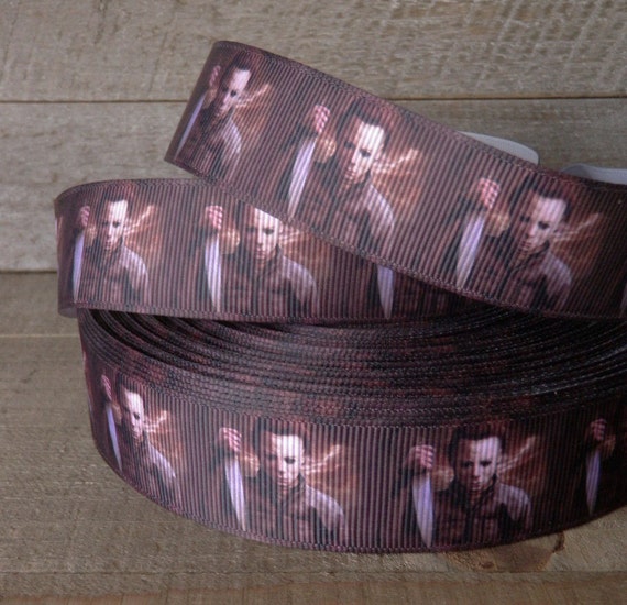1/" 2 YARDS Horror Film Grosgrain Ribbon Jason Freddy Michael Scream Halloween