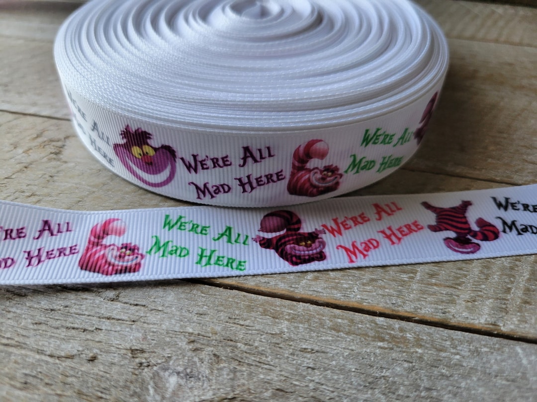 1'' Alice and Wonderland Cat Ribbon - Etsy
