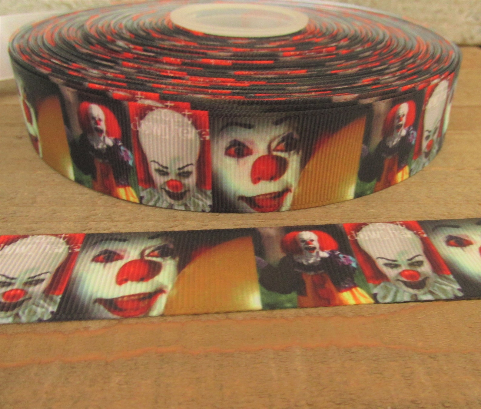 1'' It Clown Grosgrain Horror Movie Ribbon Stephen - Etsy