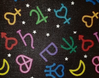 Sailor Moon  20in X 20in Fat Quarter Piece  Polyester Cotton Fabric