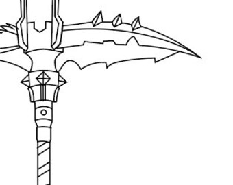 battle royale glacial perma ice valkyrie pickaxe cosplay pattern - how to draw a fortnite pickaxe easy