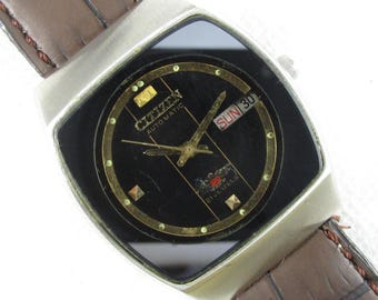 Vintage CITIZEN 21 Jewels Automatic Day Date Japan Made Watch