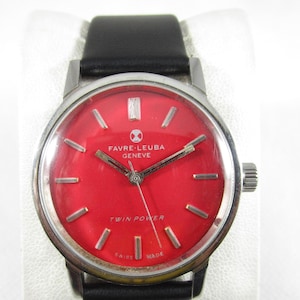 Original 100% Vintage FAVRE LEUBA GENEVE Twin Power Winding Swiss Wrist Watch #C588
