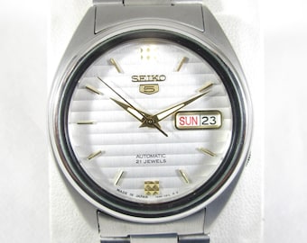時計 SEIKO5 21JEWELS ORIGINAL SEIKO 5 Automatic 21 Jewels Day Date Japanese Wrist