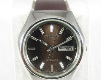 Original Vintage CITIZEN 21 Jewels Automatic Day Date Japan Made