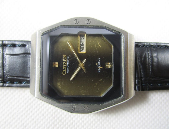Stock Clearance Original Vintage CITIZEN 21 JEWELS Automatic Day