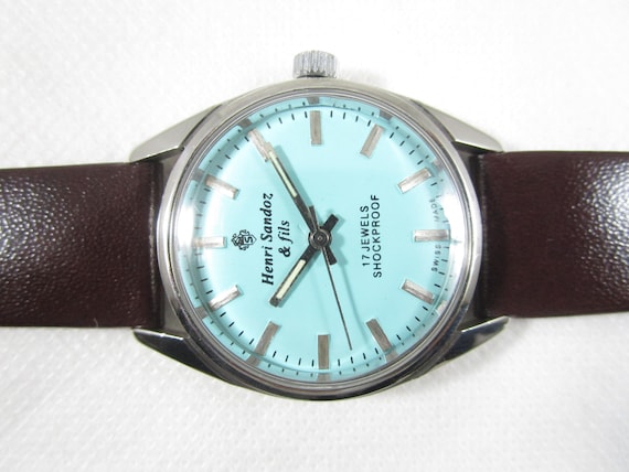 Vintage HENRI SANDOZ & FILS 17 Jewels Winding Swiss Made Watch