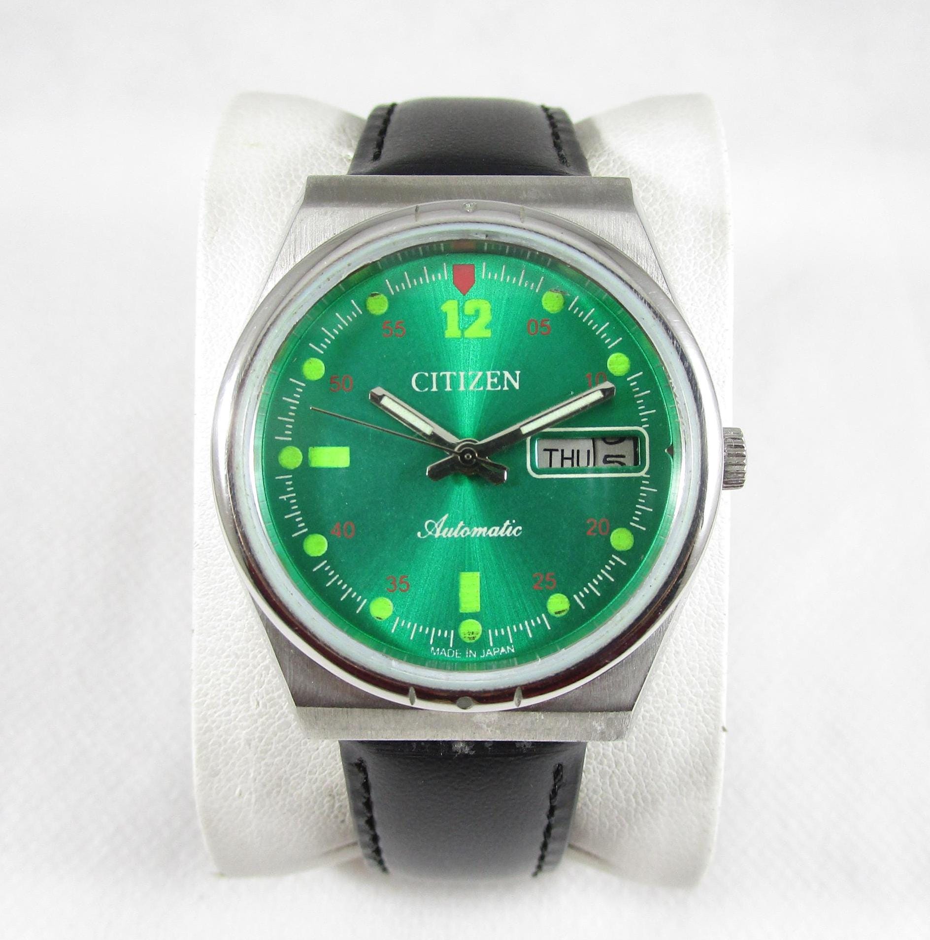Vintage CITIZEN 21 Jewels Automatic Day Date Steel Case Japan Made