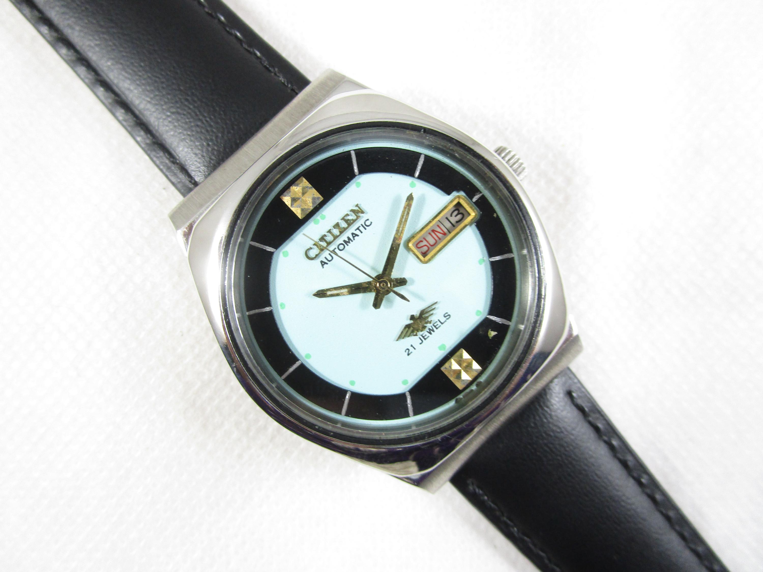 Vintage CITIZEN 21 Jewels Automatic Day Date Japan Made Watch