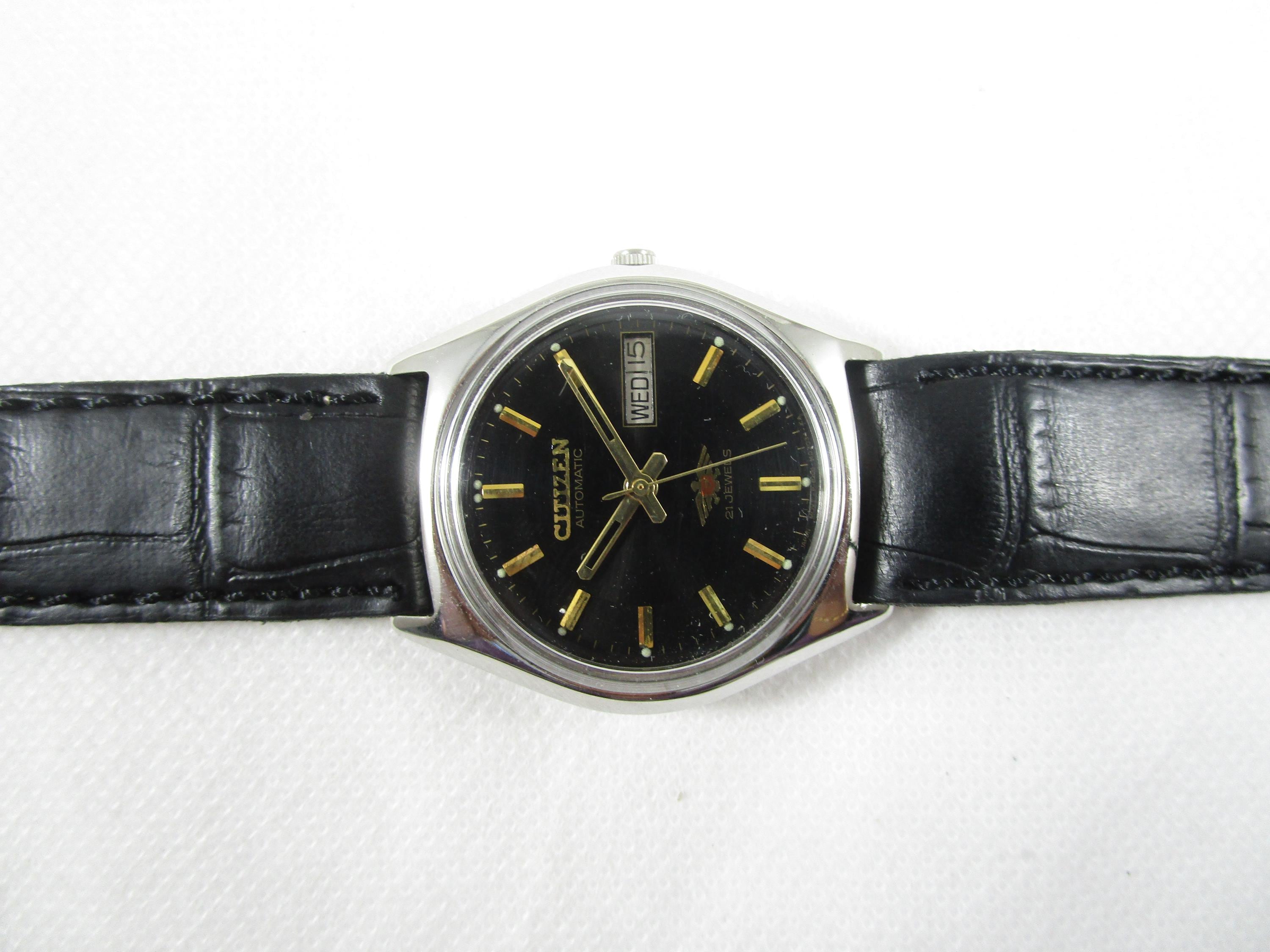 Vintage CITIZEN 21 JEWELS Automatic Day Date Japan Made Watch