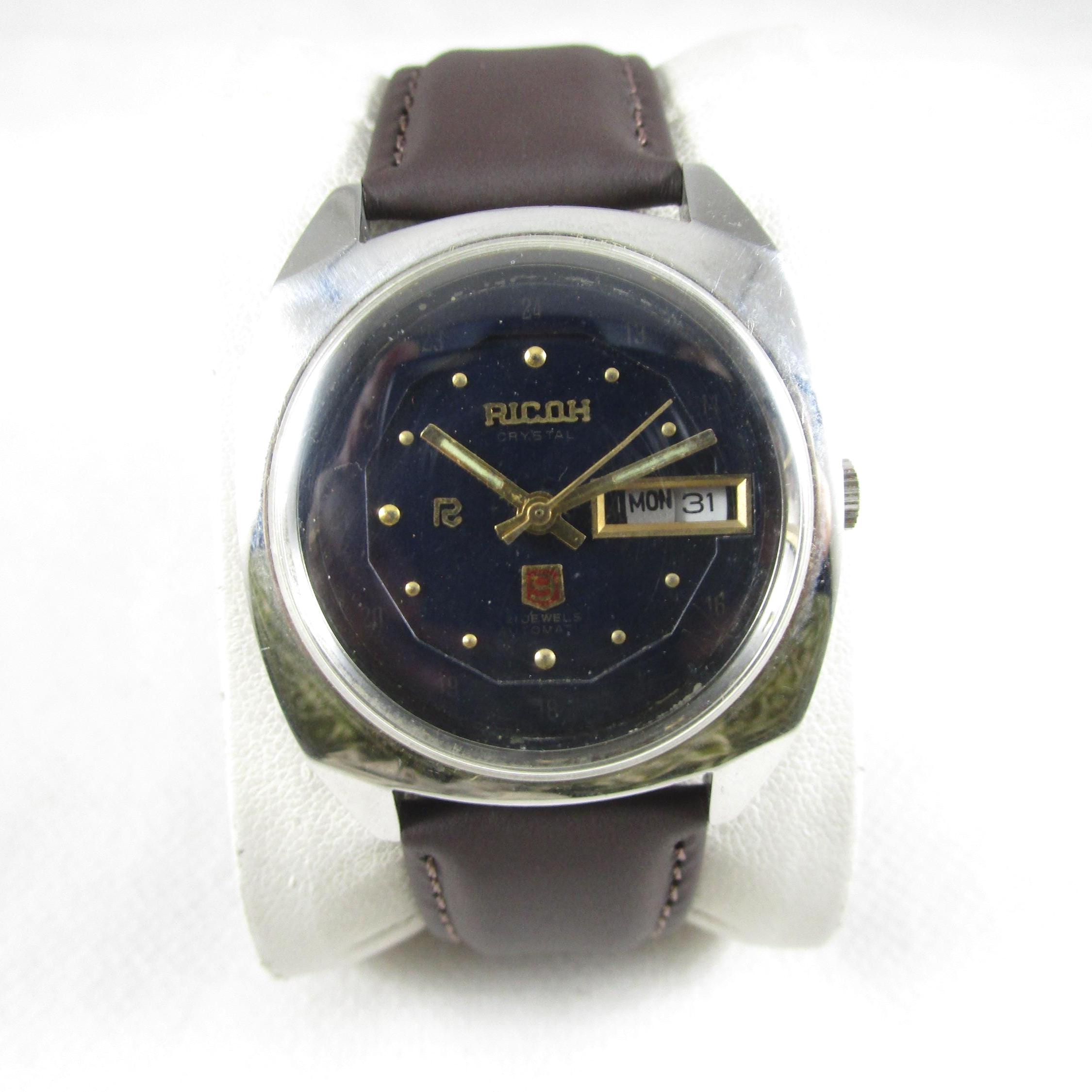 Original Vintage RICOH Crystal Automatic 21 Jewels Japanese Wrist