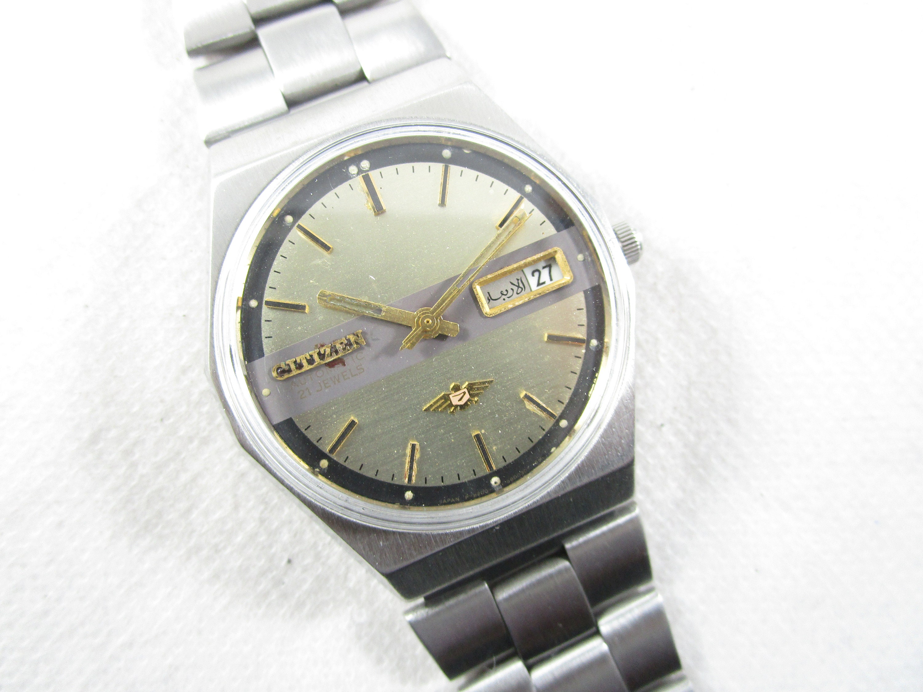 Vintage CITIZEN 21 Jewels Automatic Day Date Japanese Wrist Gent's