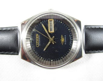 Vintage CITIZEN 21 Jewels Automatic Day Date Japan Made Watch