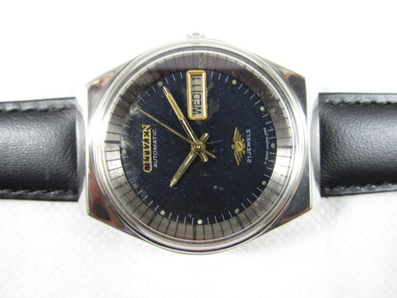 Vintage CITIZEN 21 Jewels Automatic Day Date Japan Made Watch