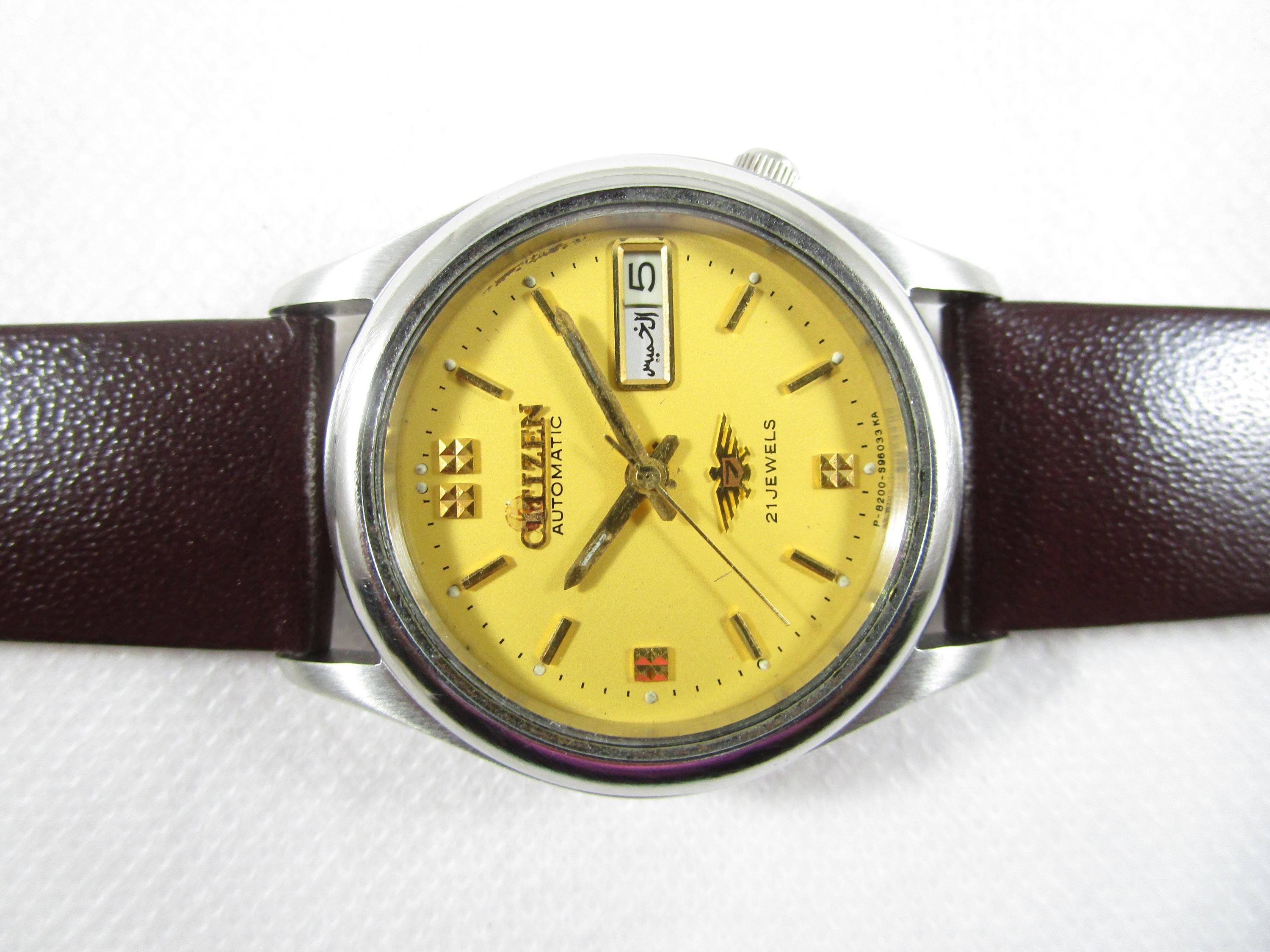 Vintage CITIZEN 21 Jewels Automatic Day Date Japan Made Watch