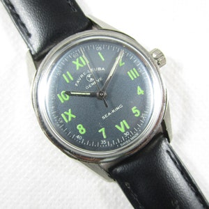 Original 100% Vintage FAVRE LEUBA GENEVE Sea King Winding Swiss Wrist Watch #B711