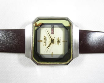 Original Vintage CITIZEN 21 Jewels Automatic Day Date Japan Made
