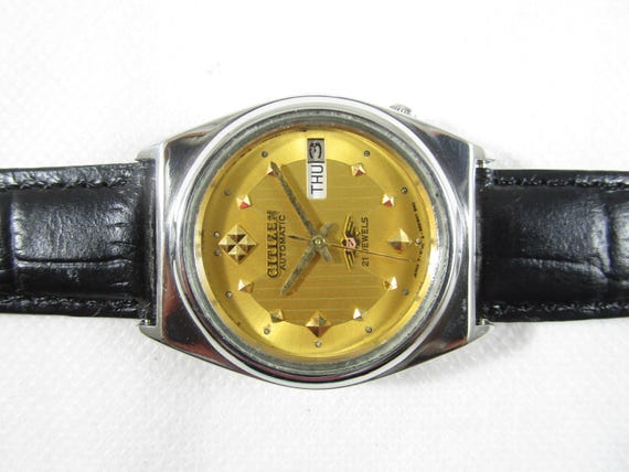 Vintage CITIZEN 21 Jewels Automatic Day Date Japan Made Watch